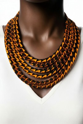 wax necklace, african necklace, ethnic necklace, masai necklace