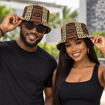 Afro Print Pattern Bucket Hat | Afrocentric Fashion Accessory | Bynelo