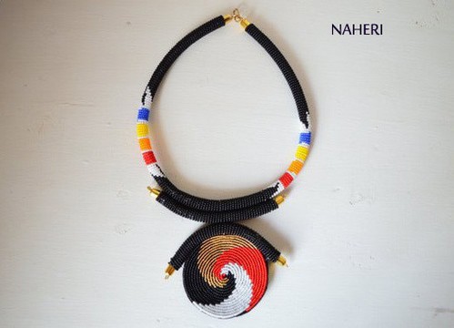 African Maasai Beaded Necklace | Zulu Beaded Necklace | Tiered &amp; Tribal