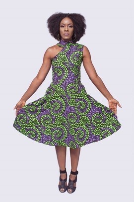 African Print One ShoulderDress, Ankara Dress,  African Womens Dress, African Dress