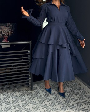 VEE SKIRT SET (IRREGULAR MULTI-LAYERED SKIRT)