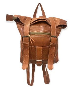 100% handmade high quality genuine leather backpack.