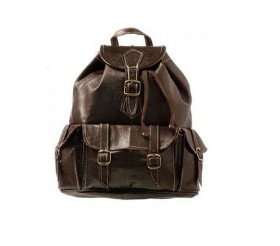 100% handmade high quality genuine leather backpack.