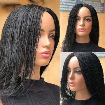 Locs boho 12 pouces, faux locs, locs froissés, locs ondulés couleur noir