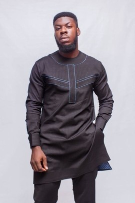 Chalk Stripes African Men Suit, African Mens Wear, African Clothing, African Wedding Men