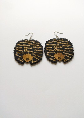 Boucles d'oreilles Afro Queen