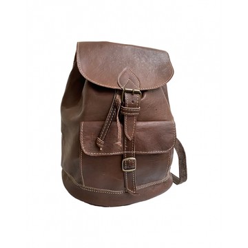 100% handmade high quality genuine leather backpack.