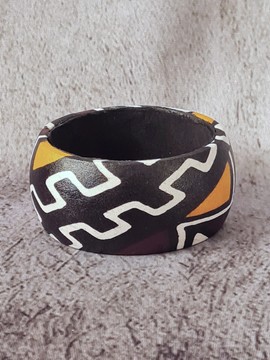Bracelet YEMOJA" L" BOGOLAN  en WAX tissu-pagnes