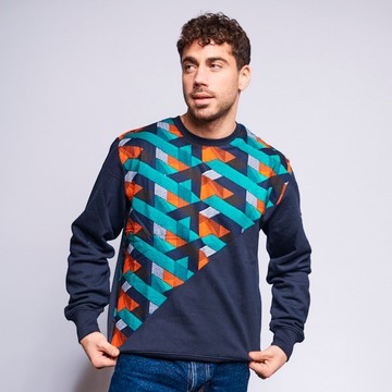 Navy Blue Arkana Organic Cotton Sweatshirt
