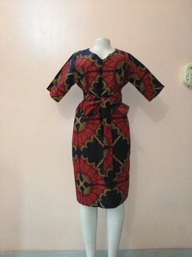 Binta African Print Midi Dress