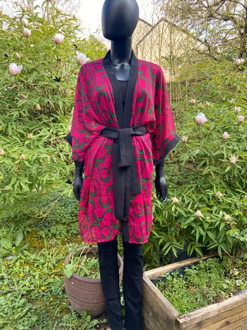 Flowing Kimono Printed in Chiffon