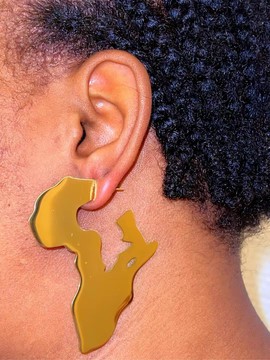 Boucles d'Oreilles "Héritage" – Silhouette Afrique Dorée