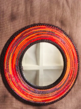 Handmade beaded mirror/ wall hanging decor/mirror decor/dressing mirror/ entryway mirror piece