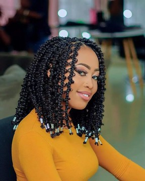 Bella short bob distressed braided wig
