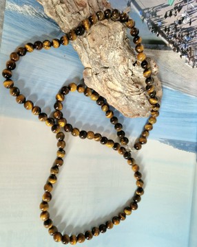 Tiger's eye necklace 🤎 Men/ natural stone/ Madagascar