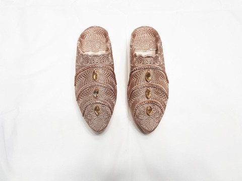 Babouche en cuir véritable authentique