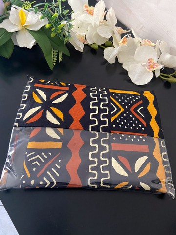 Duo of “bogolan” toiletry/makeup bags