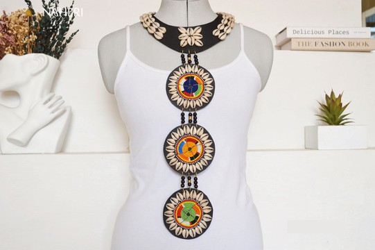 African maasai beaded necklace cowrie shell jewelry