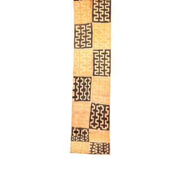 Black and Orange 3+ meter Vintage Kuba Cloth Raffia Wall-hanging