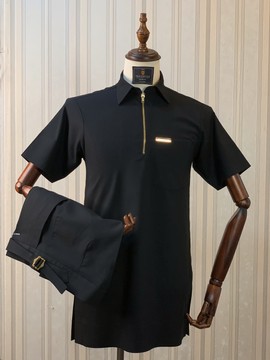 Black plain kaftan