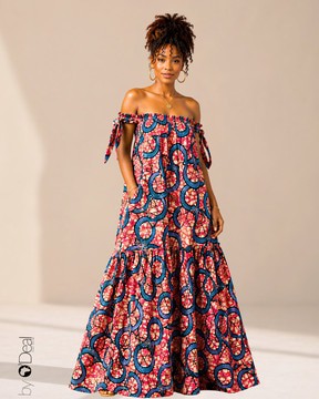 Robe longue épaules dénudées