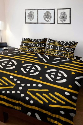 Bogolan African American Bedding Set Duvet and Pillow Covers (MORE SIZES AVAILABLE)