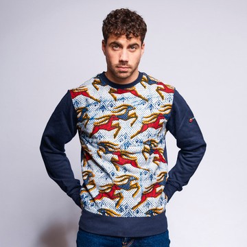 Navy Blue Impala sweatshirt in organic cotton