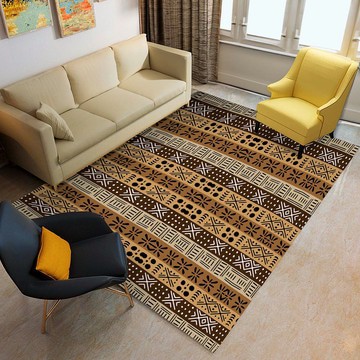 Afro Rug for Living Room African Pattern Carpet (LARGER SIZES AVAILABLE)