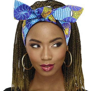 african print stretch head wrap