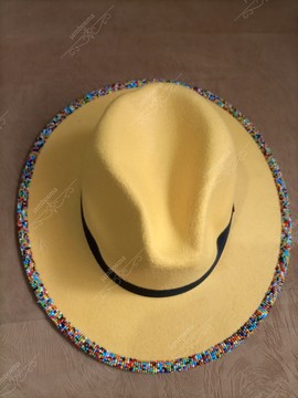 Fedora hats, beaded african hats, women hats