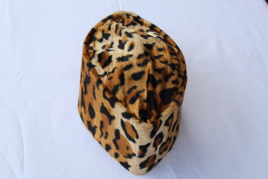 Cheetah Animal Print Velvet Cap, Hausa Cap, Igbo Cap, Fulani Hat, African Mens Hat