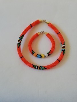 African beaded necklace, Zulu beaded necklace, Tribal necklace, Boho necklace, Women jewelry