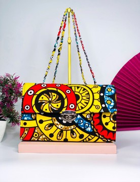 Ankara Structured bag yellow/red/blue