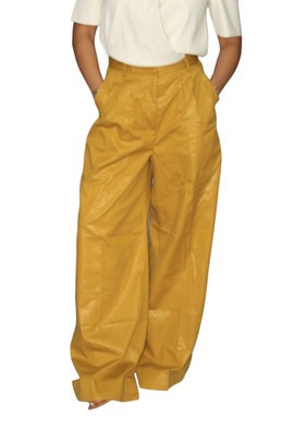 Yellow Wide Leg Palazzo Pants, African Womens Pants