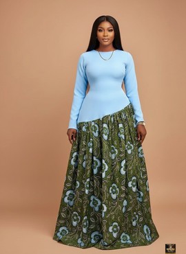 Idera  Robe longue bicolore