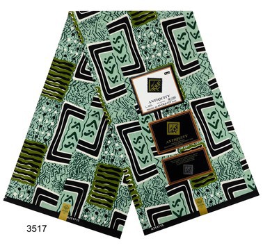 Tissu imprimé cire Ankara 100% coton 6 yards 013