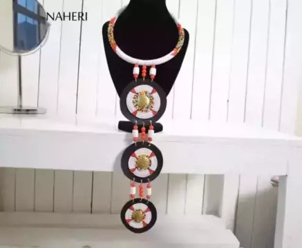 African tribal necklace |  Beaded maasai zulu handmade neck piece | Tiered design