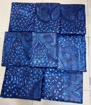 African Adire Eleko/ Indigo/ Adire Alarodudu Fabric