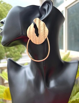 Magnificent pair of geometric sleeper earrings