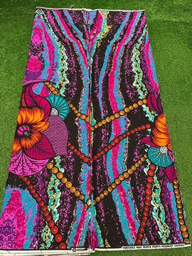 temini cool colorful Ankara fabric 6yards