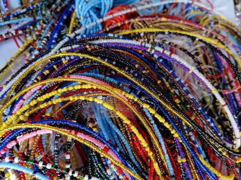 10 Waist beads , African  waist beads ,bine bine waist beads , African waist beads Tie waist beads