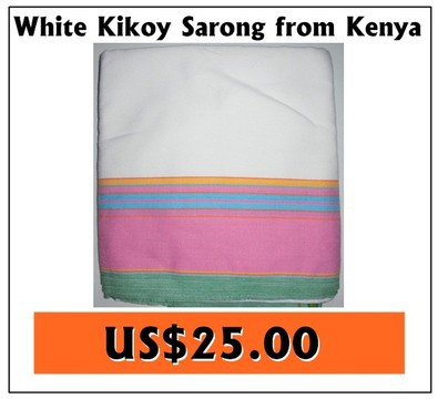 Sarong Masai Kikoy Blanc