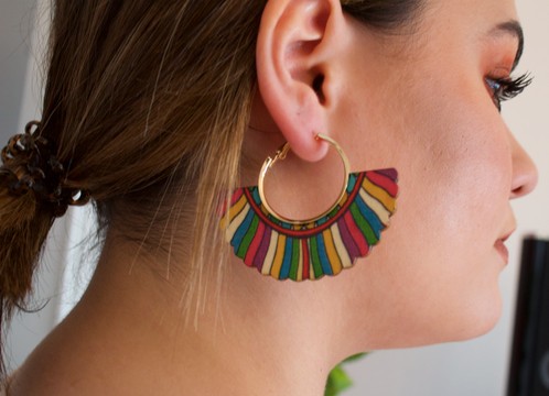 Boucles d'oreilles en bois "BOSS"
