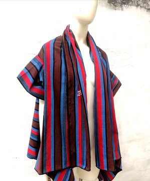 Baoulé woven cotton afro kimono