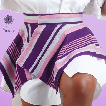 Peplum belt in woven loincloth