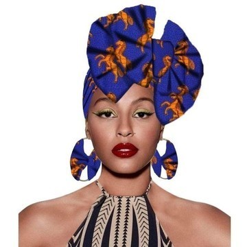 turban, bandeau et boucle d'oreille créole