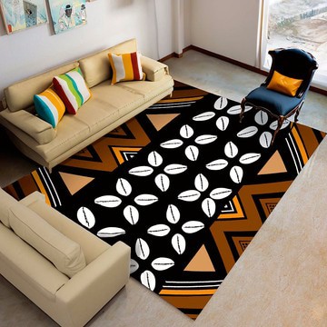 Afrocentric Rugs Tribal Area Carpet Cowrie Inspired (LARGER SIZES AVAILABLE)