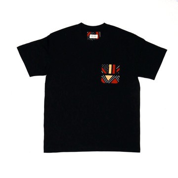 TEE SHIRT UNISEXE NOIR - POCHE WAX "BOGOLAN"