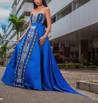 Robe maxi/ robe de fête,soirée,fiançailles,mariage/collection LAMBAOINE/ Madagascar