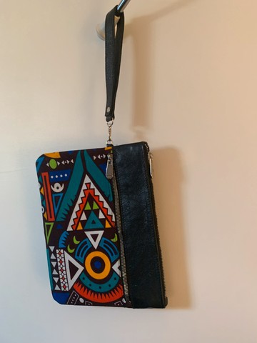 Wax and leather handbag